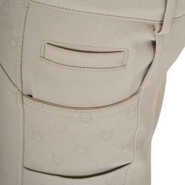 Pantaloni donna a vita alta monogram Tan Oxford Rosa