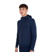 Felpa tecnica uomo con cappuccio e inserti micro mesh Blazer marine Blu marino