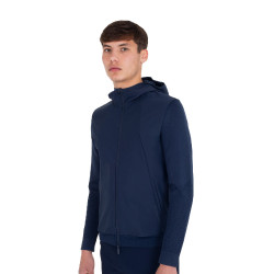 Felpa tecnica uomo con cappuccio e inserti micro mesh Blazer marine Blu marino