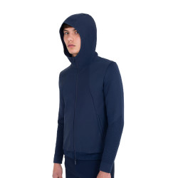 Felpa tecnica uomo con cappuccio e inserti micro mesh Blazer marine Blu marino