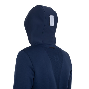 Felpa tecnica uomo con cappuccio e inserti micro mesh Blazer marine Blu marino