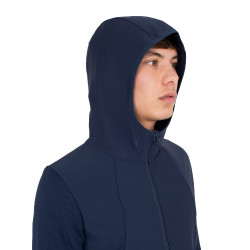 Felpa tecnica uomo con cappuccio e inserti micro mesh Blazer marine Blu marino