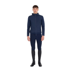 Felpa tecnica uomo con cappuccio e inserti micro mesh Blazer marine Blu marino