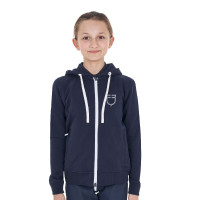 Felpa bambini unisex con cappuccio e zip frontale Blazer marine Blu marino