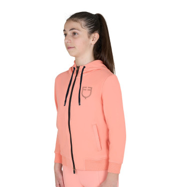 Felpa bambini unisex con cappuccio e zip frontale Fiore del deserto Rosa