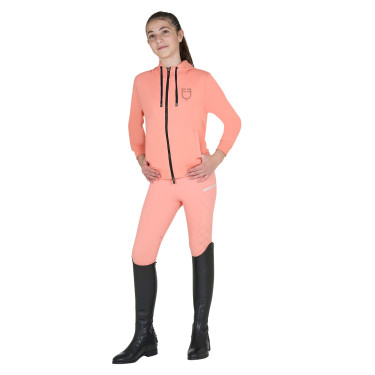 Felpa bambini unisex con cappuccio e zip frontale Fiore del deserto Rosa