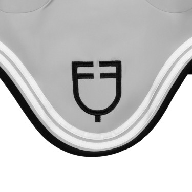Cuffietta Double Stripes in tessuto tecnico Nebbia del porto / nero