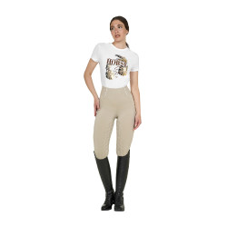 T-shirt donna Horse Palm in cotone Bianco