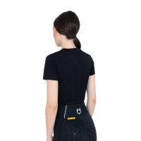 T-shirt donna Horse Love in cotone Nero