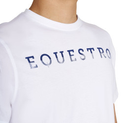 T-shirt basic uomo con scritta sul petto Bianco