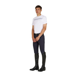 T-shirt basic uomo con scritta sul petto Bianco