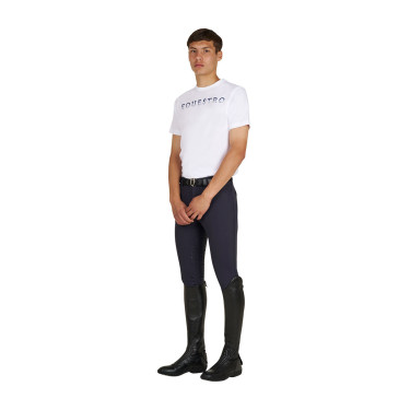 T-shirt basic uomo con scritta sul petto Bianco