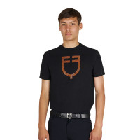 T-shirt basic uomo con logo glossy Bianco / pomodoro ciliegino