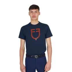 T-shirt basic uomo con logo glossy Marina / marina Blu