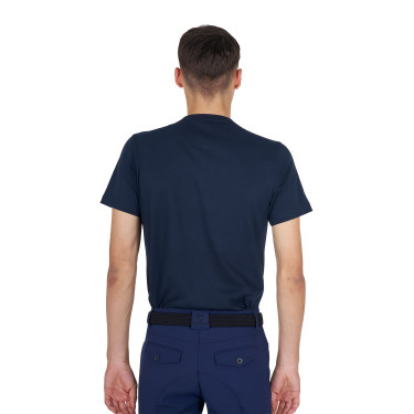 T-shirt basic uomo con logo glossy Marina / marina Blu