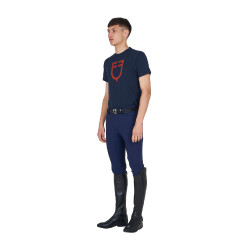T-shirt basic uomo con logo glossy Marina / marina Blu