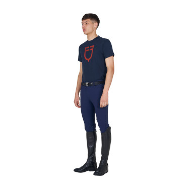 T-shirt basic uomo con logo glossy Marina / marina Blu