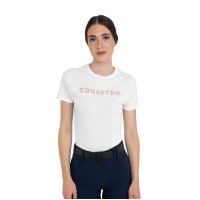 T-shirt donna Strass in cotone Bianco
