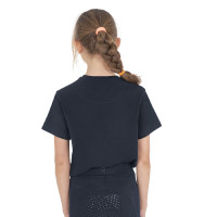 T-shirt bambini unisex Horse Jump Glossy in cotone Marina Blu marino