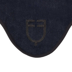 Cuffietta in tessuto tecnico effetto denim con logo Denim blu