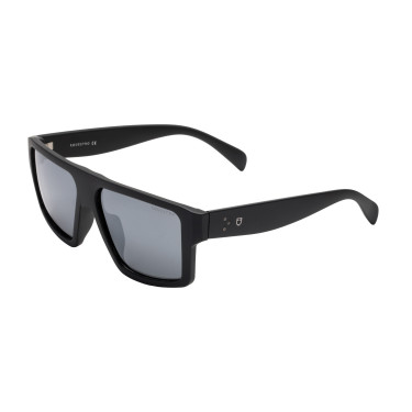 Occhiali da sole sportivi polarizzati modello Sunniva Nero opaco / argento revo
