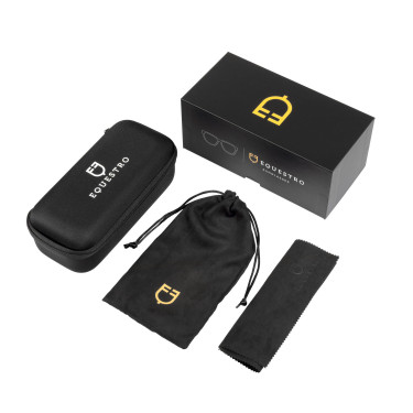Occhiali da sole sportivi polarizzati modello Sunniva Nero opaco / argento revo