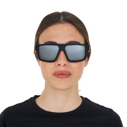 Occhiali da sole sportivi polarizzati modello Sunniva Nero opaco / argento revo