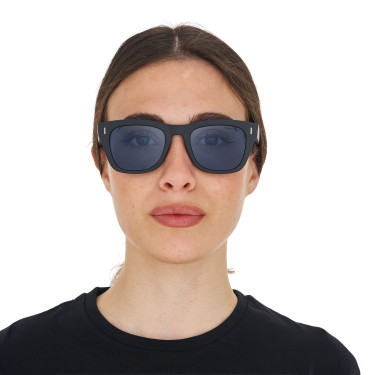 Occhiali da sole sportivi polarizzati modello Solana Nero opaco / blu