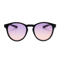 Occhiali da sole sportivi polarizzati modello Heulwen Nero opaco / sfumatura viola rosa