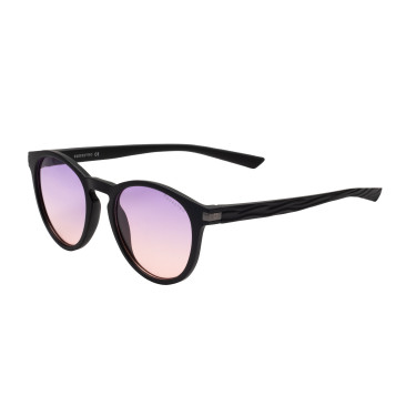 Occhiali da sole sportivi polarizzati modello Heulwen Nero opaco / sfumatura viola rosa