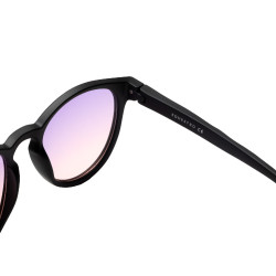 Occhiali da sole sportivi polarizzati modello Heulwen Nero opaco / sfumatura viola rosa