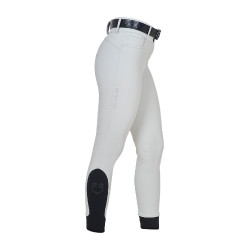 Pantaloni donna a vita alta logo in strass