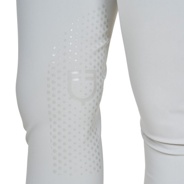 Pantaloni donna a vita alta logo in strass