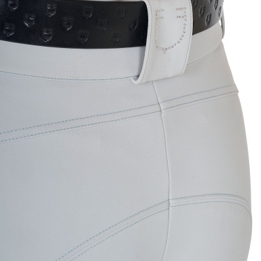 Pantaloni donna a vita alta logo in strass