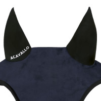 Cuffietta Sublime in camoscio con patch logata in silicone Marina Blu marino