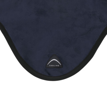 Cuffietta Sublime in camoscio con patch logata in silicone