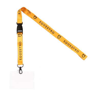 Porta Badge CON Cordino Logo Equestro Giallo