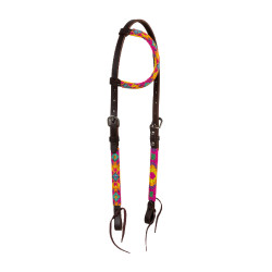 Briglia Western CON Perline Multicolore E Oliata A UN Orecchio