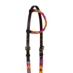 Briglia Western CON Perline Multicolore E Oliata A UN Orecchio