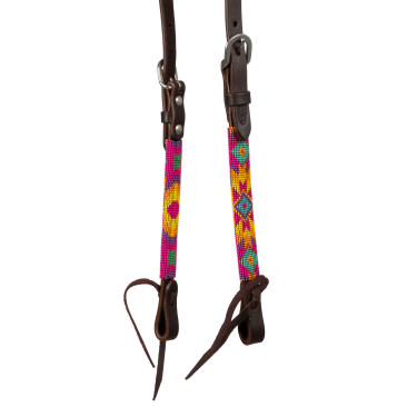 Briglia Western CON Perline Multicolore E Oliata A UN Orecchio