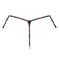 Pettorale IN Olio Western CON Perline Serape Marrone scuro
