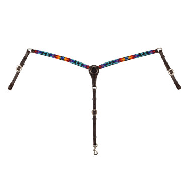 Pettorale IN Olio Western CON Perline Serape Marrone scuro