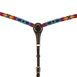 Pettorale IN Olio Western CON Perline Serape Marrone scuro