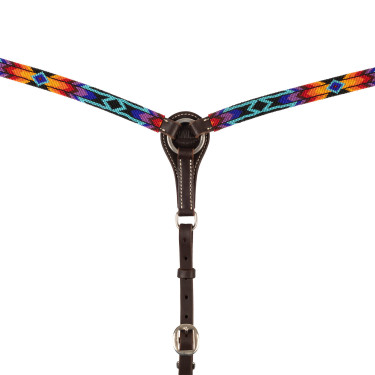 Pettorale IN Olio Western CON Perline Serape Marrone scuro