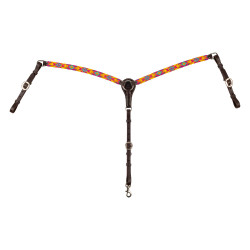Pettorale Western CON Perline Multicolori Marrone scuro