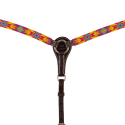 Pettorale Western CON Perline Multicolori Marrone scuro