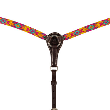 Pettorale Western CON Perline Multicolori Marrone scuro