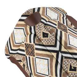 Sottosella Dakota western con imbottitura in lana ecologica Grigio / marrone / oro