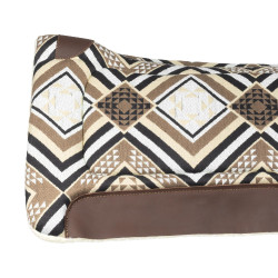 Sottosella Dakota western con imbottitura in lana ecologica Grigio / marrone / oro
