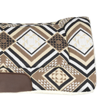 Sottosella Dakota western con imbottitura in lana ecologica Grigio / marrone / oro